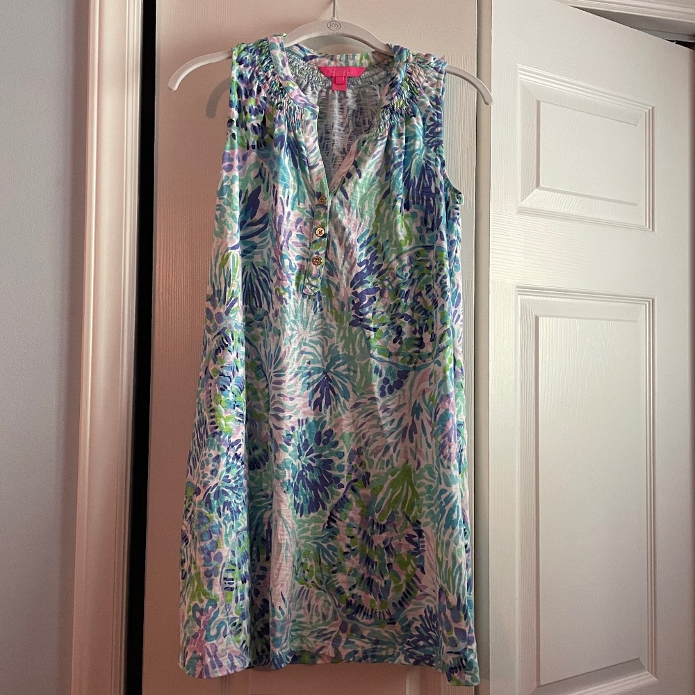 Lilly Pulitzer Essie pastel sleeveless dress size L